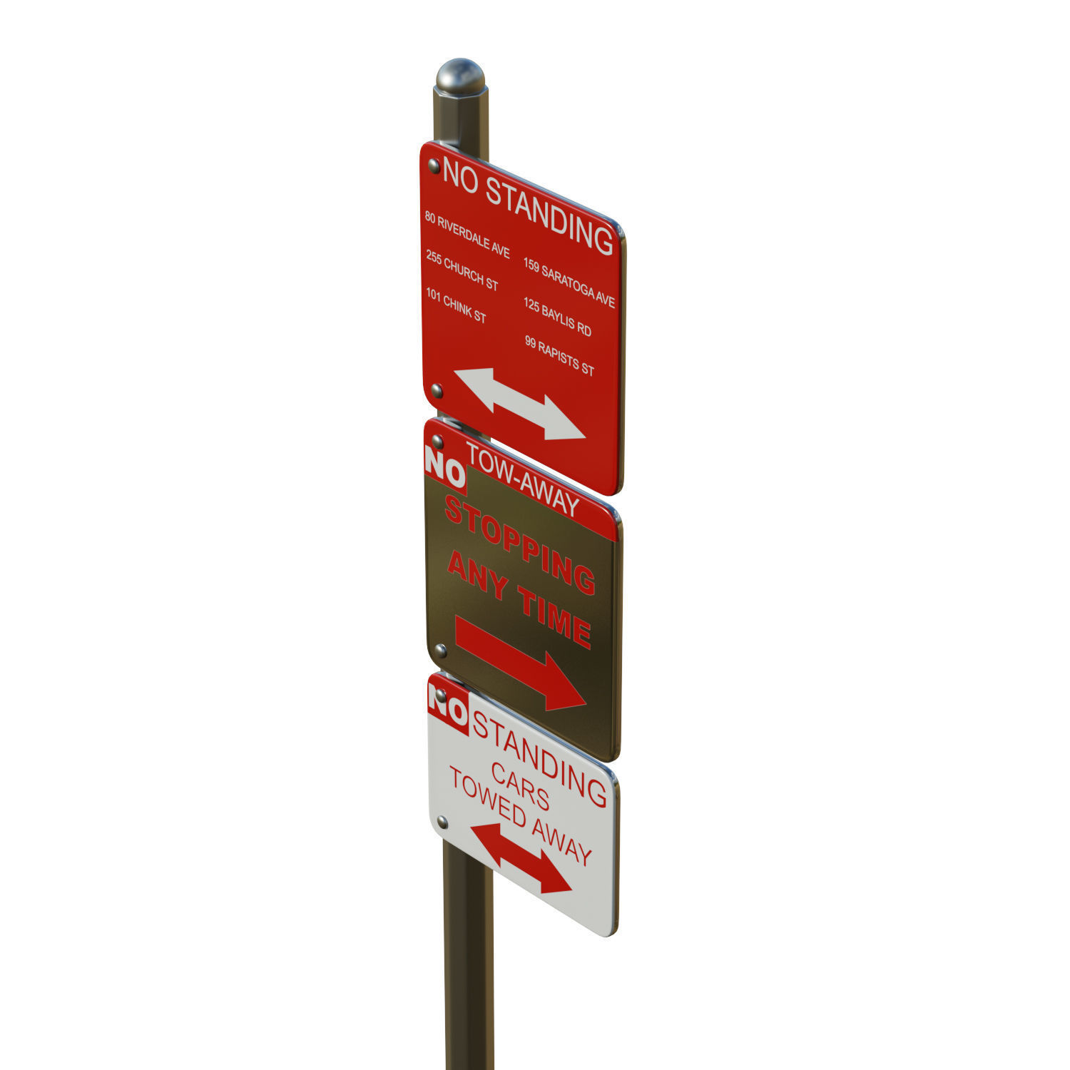 Traffic Sign 01 Low-poly 3D model_3