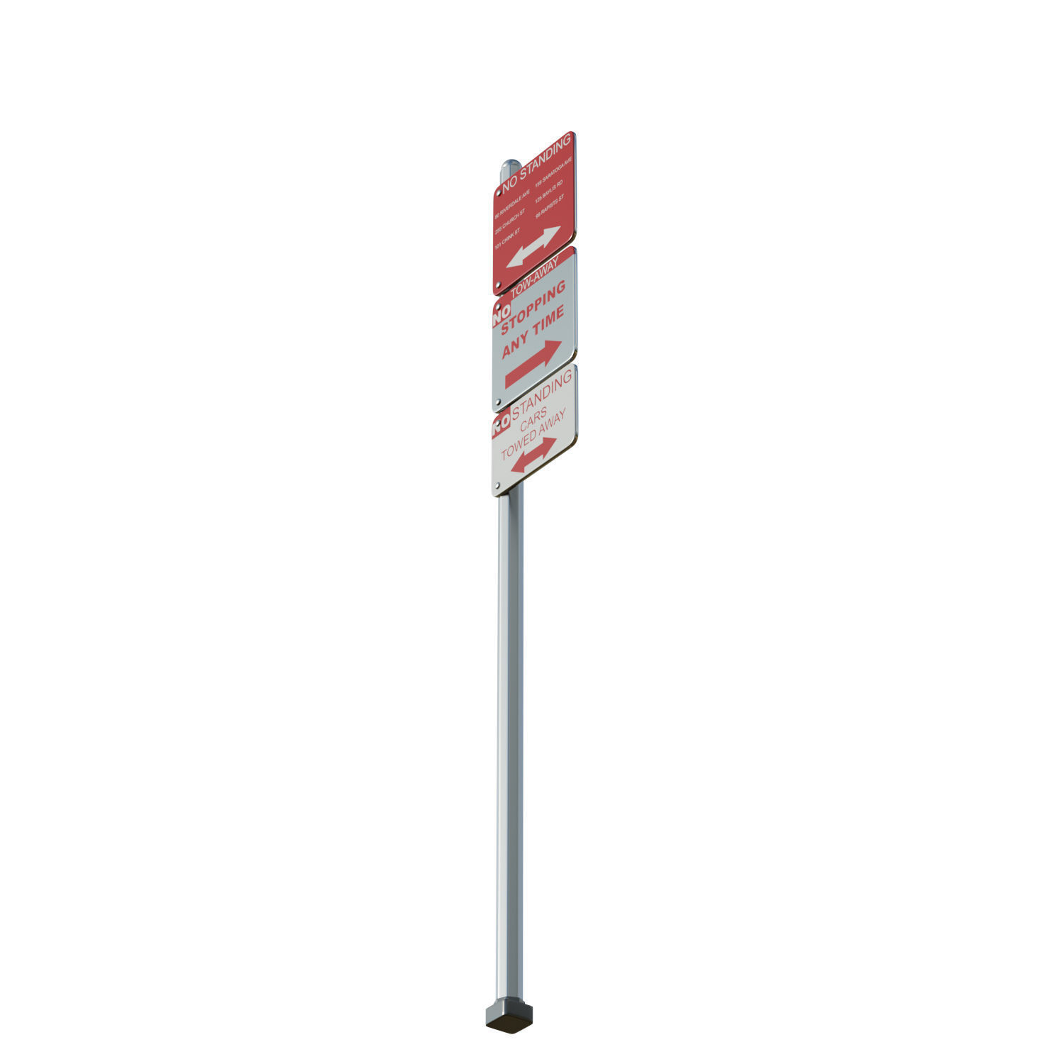 Traffic Sign 01 Low-poly 3D model_9