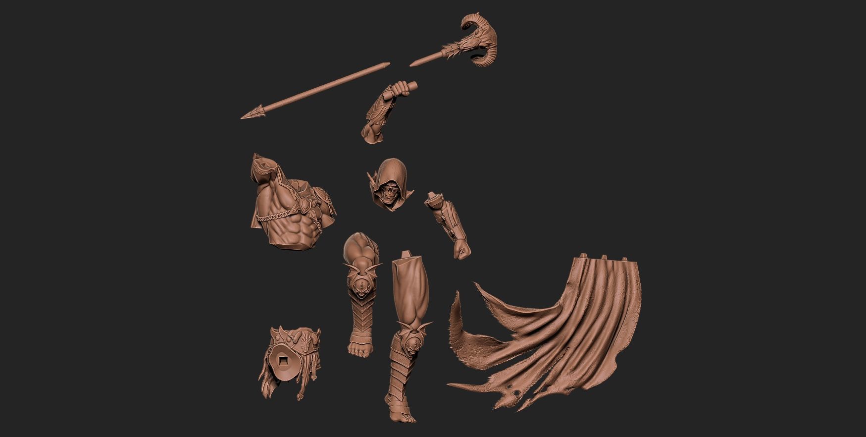 Fan Art - Skeletor II - Statue 3D print model_9