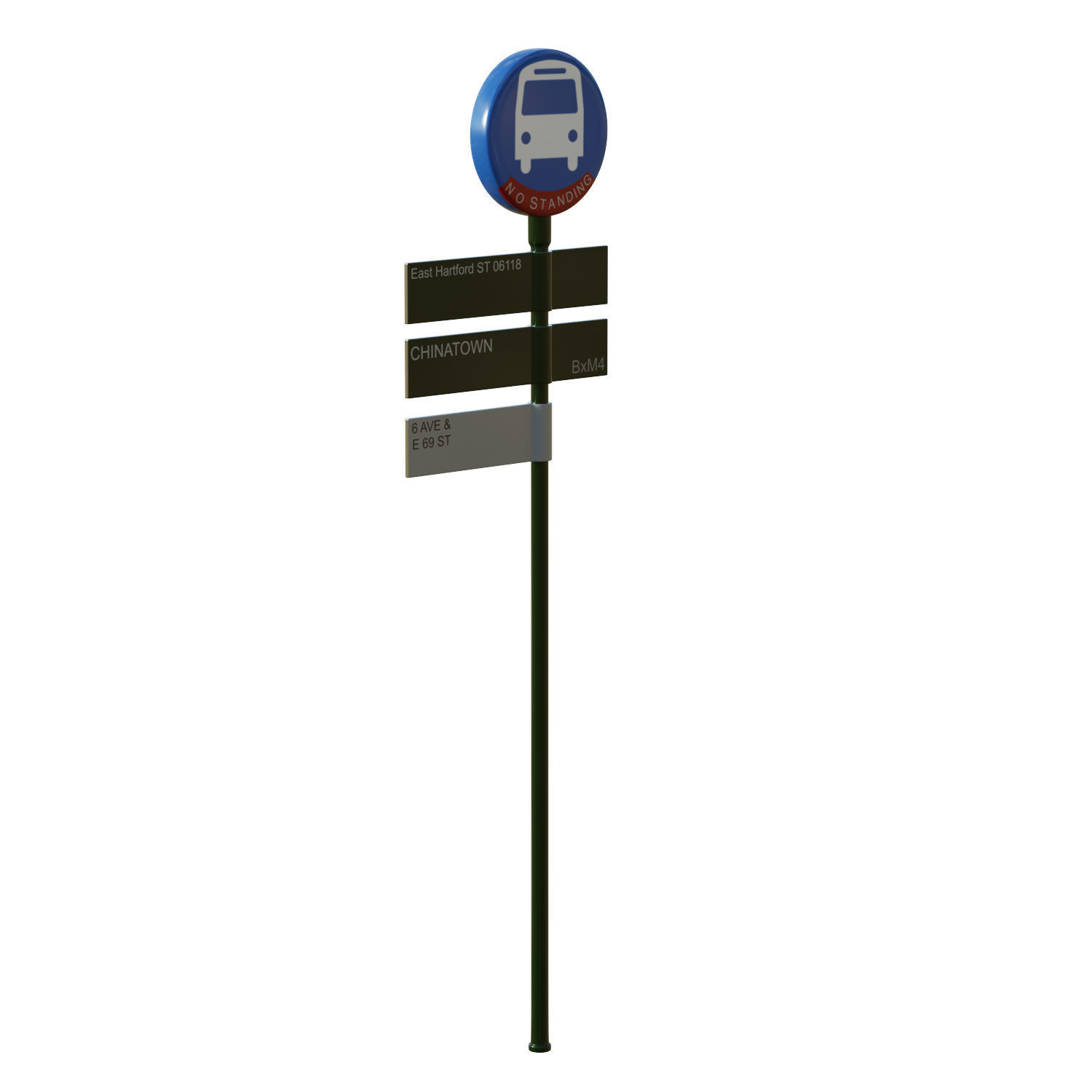 Traffic Sign 02 Low-poly 3D model_3