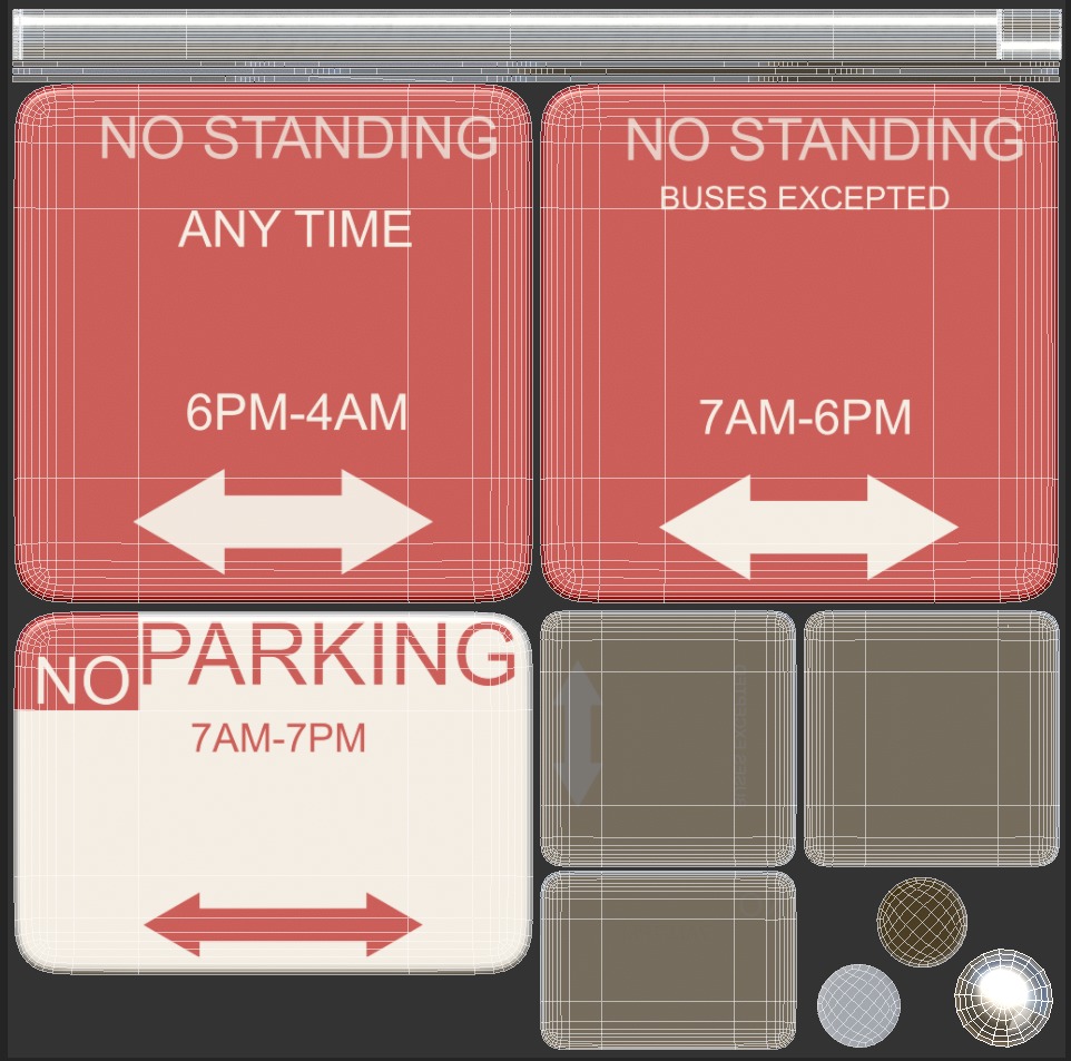 Traffic Sign 03 3D model_14