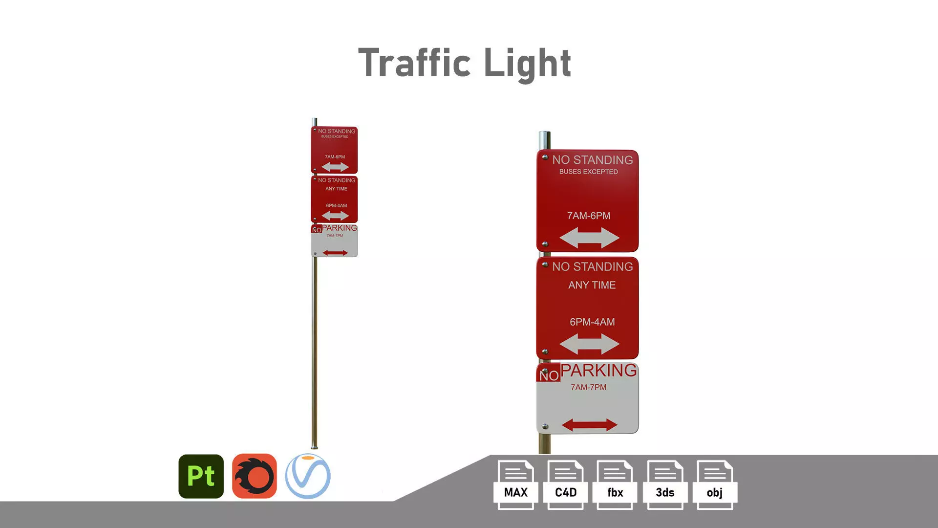 Traffic Sign 03 3D model_0