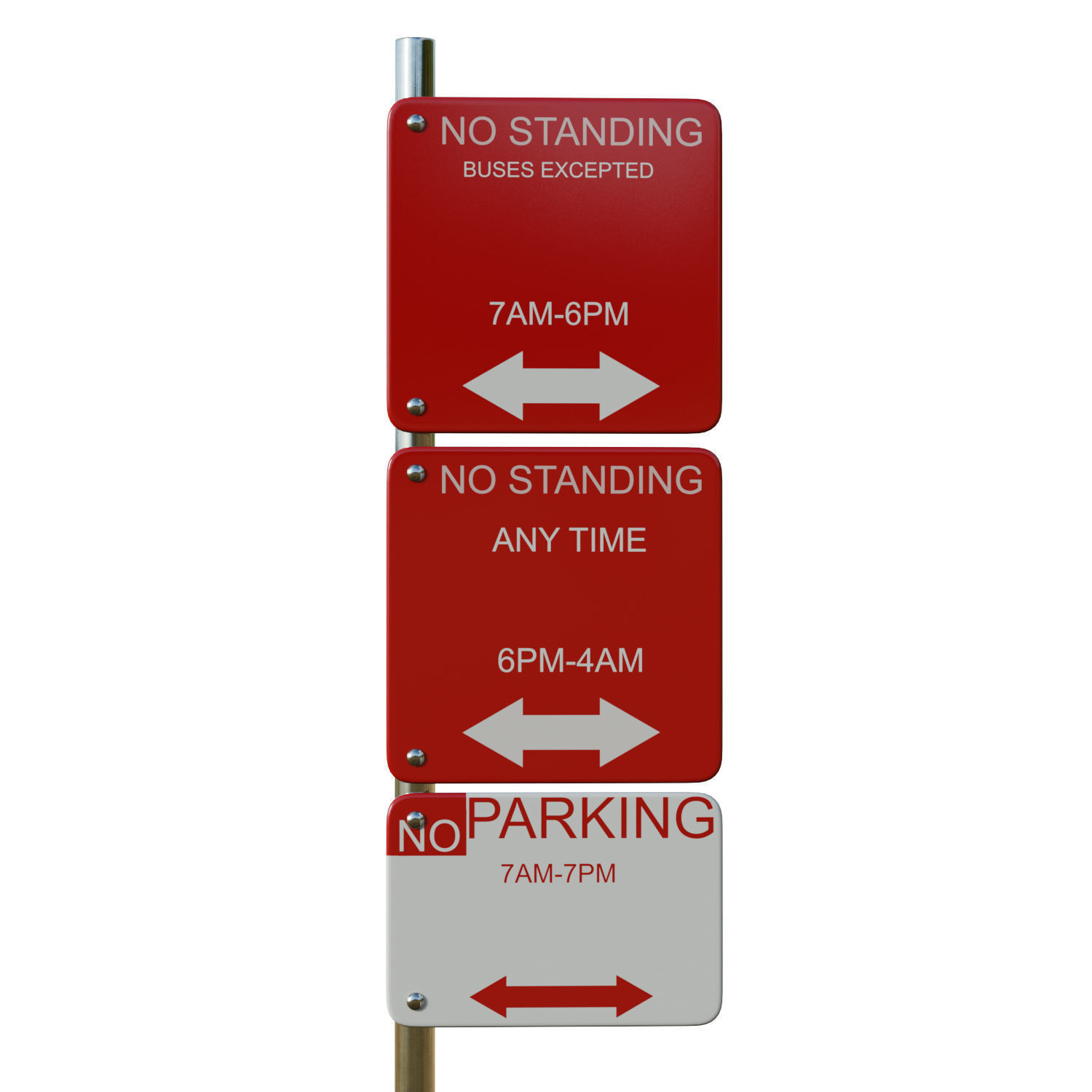 Traffic Sign 03 3D model_7