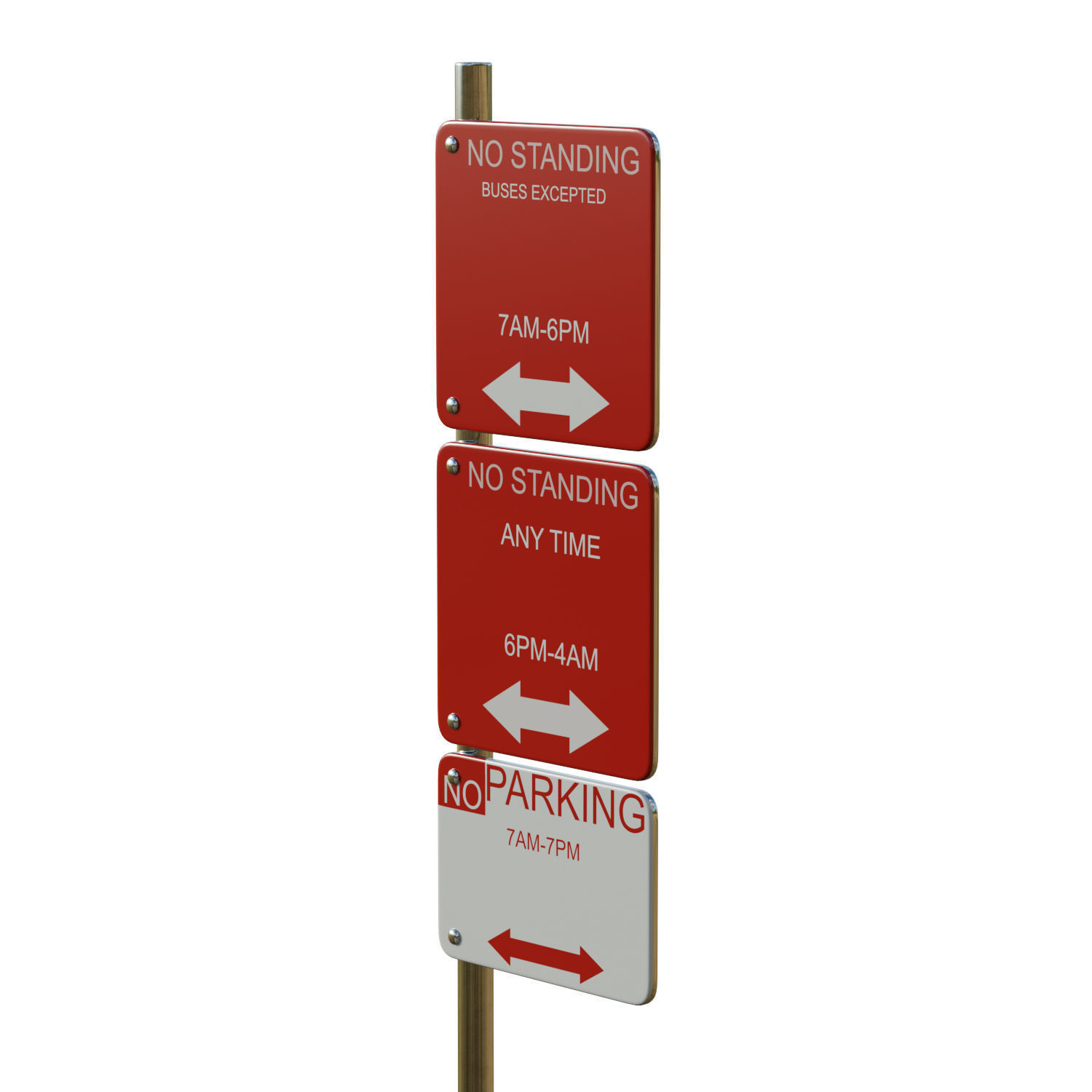 Traffic Sign 03 3D model_8
