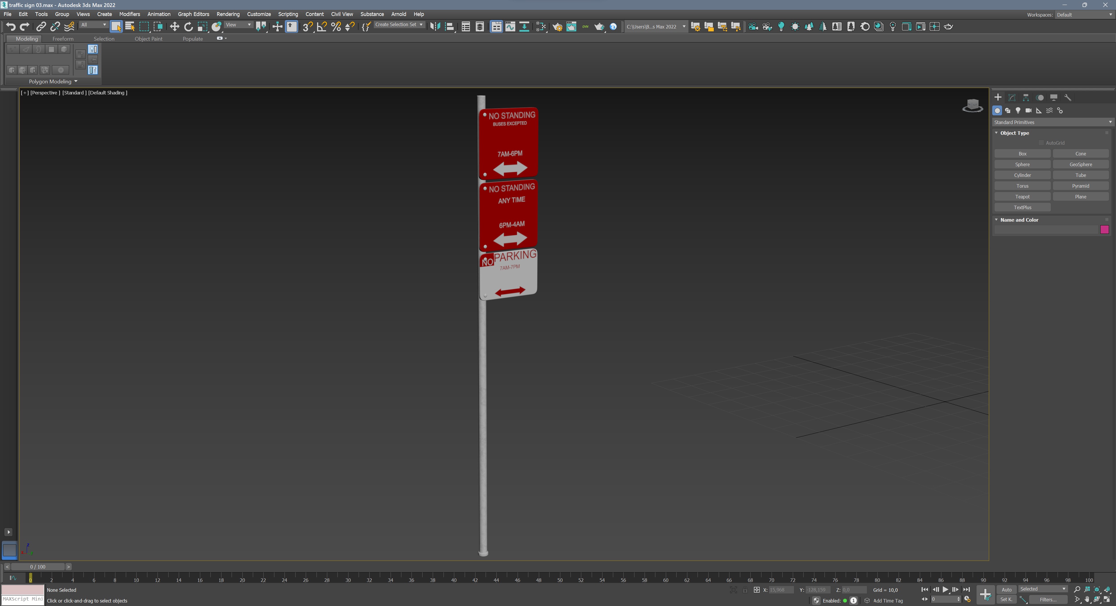 Traffic Sign 03 3D model_12