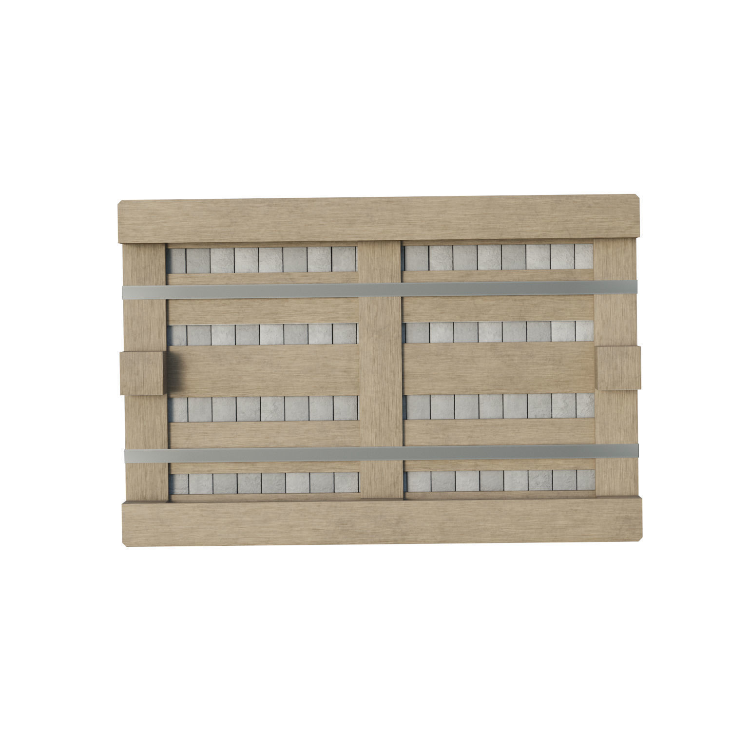 Concrete Slabs On Wooden Pallet Low-poly 3D model_10
