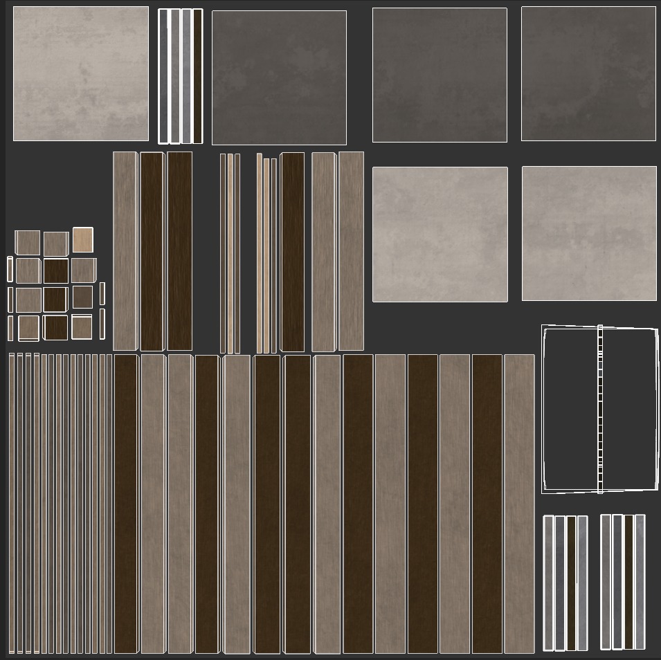 Concrete Slabs On Wooden Pallet Low-poly 3D model_16