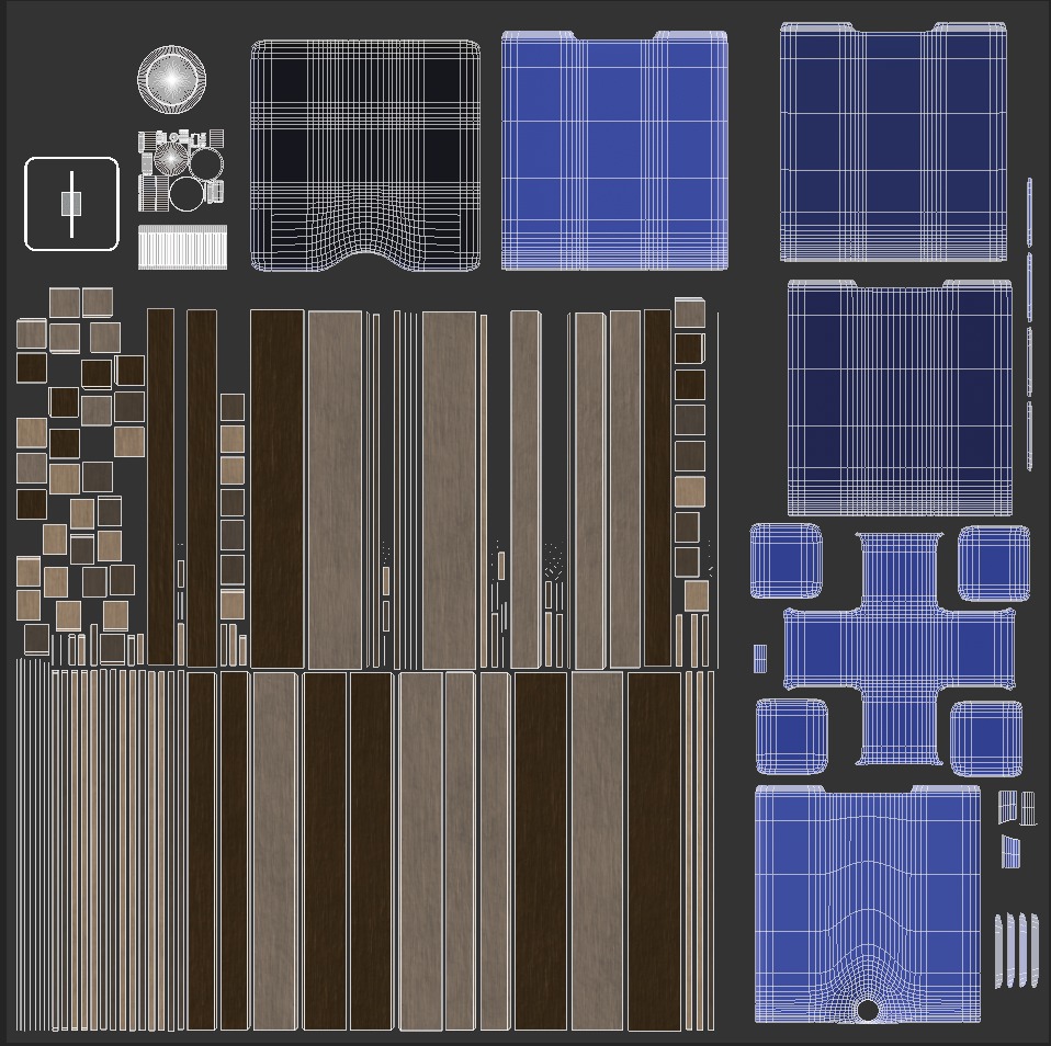 Plastic Water Tank On Pallet Low-poly 3D model_17