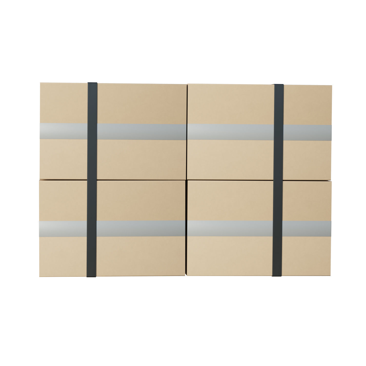 Cardboard Boxes On Pallet Low-poly 3D model_10