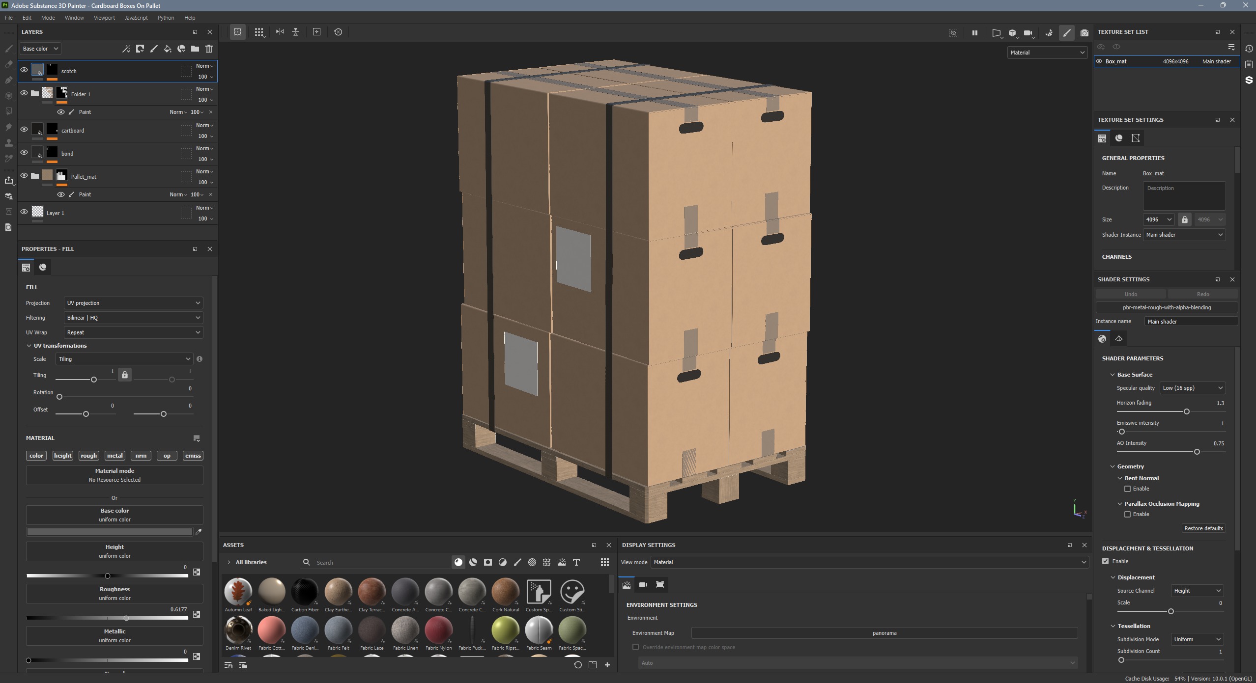 Cardboard Boxes On Pallet Low-poly 3D model_14