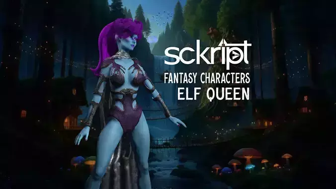 The Elf Queen Low-poly 3D model