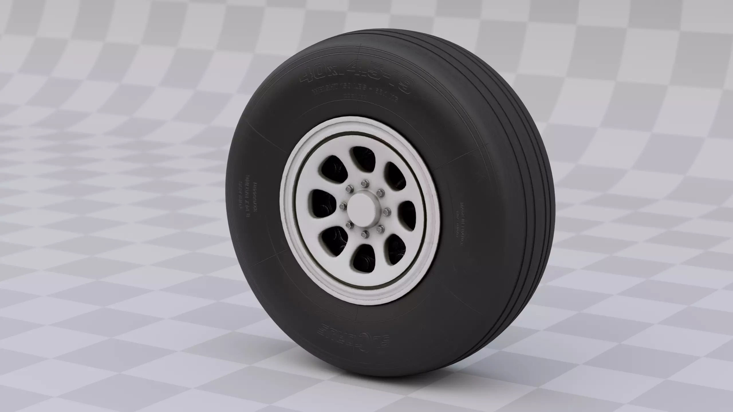 Aircraft tire 3D model