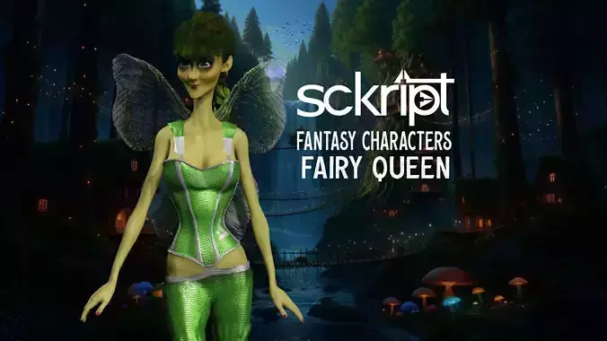 Fairy Queen Low-poly 3D model