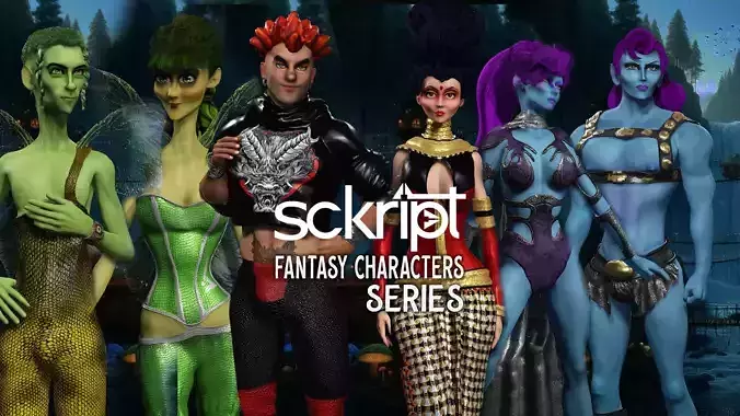 Fantasy Characters Series 3D Model Collection