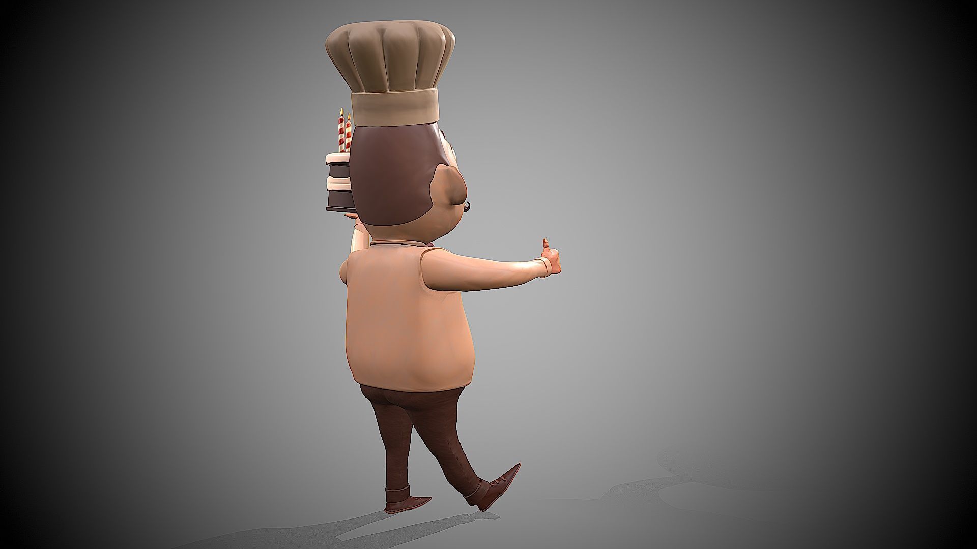 3D Cartoon Chef  3D model_4