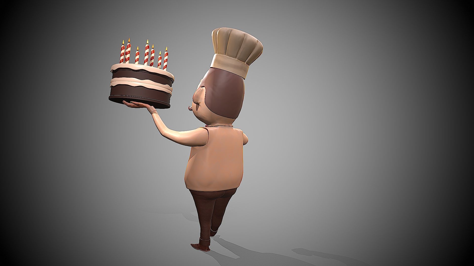 3D Cartoon Chef  3D model_5