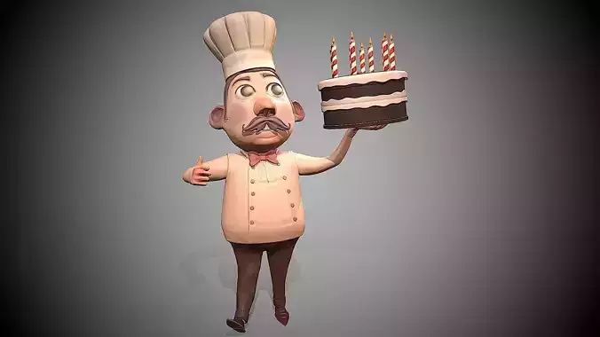 3D Cartoon Chef 