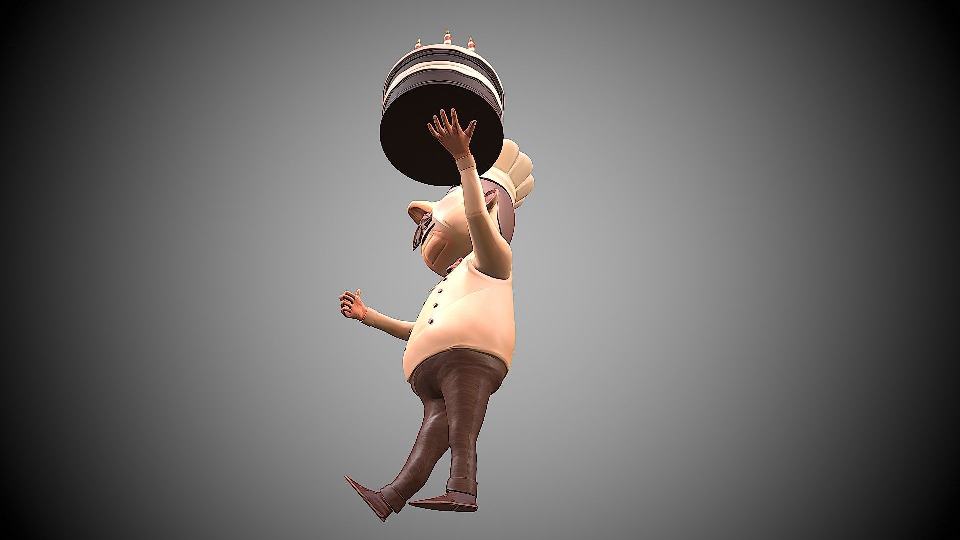 3D Cartoon Chef  3D model_6