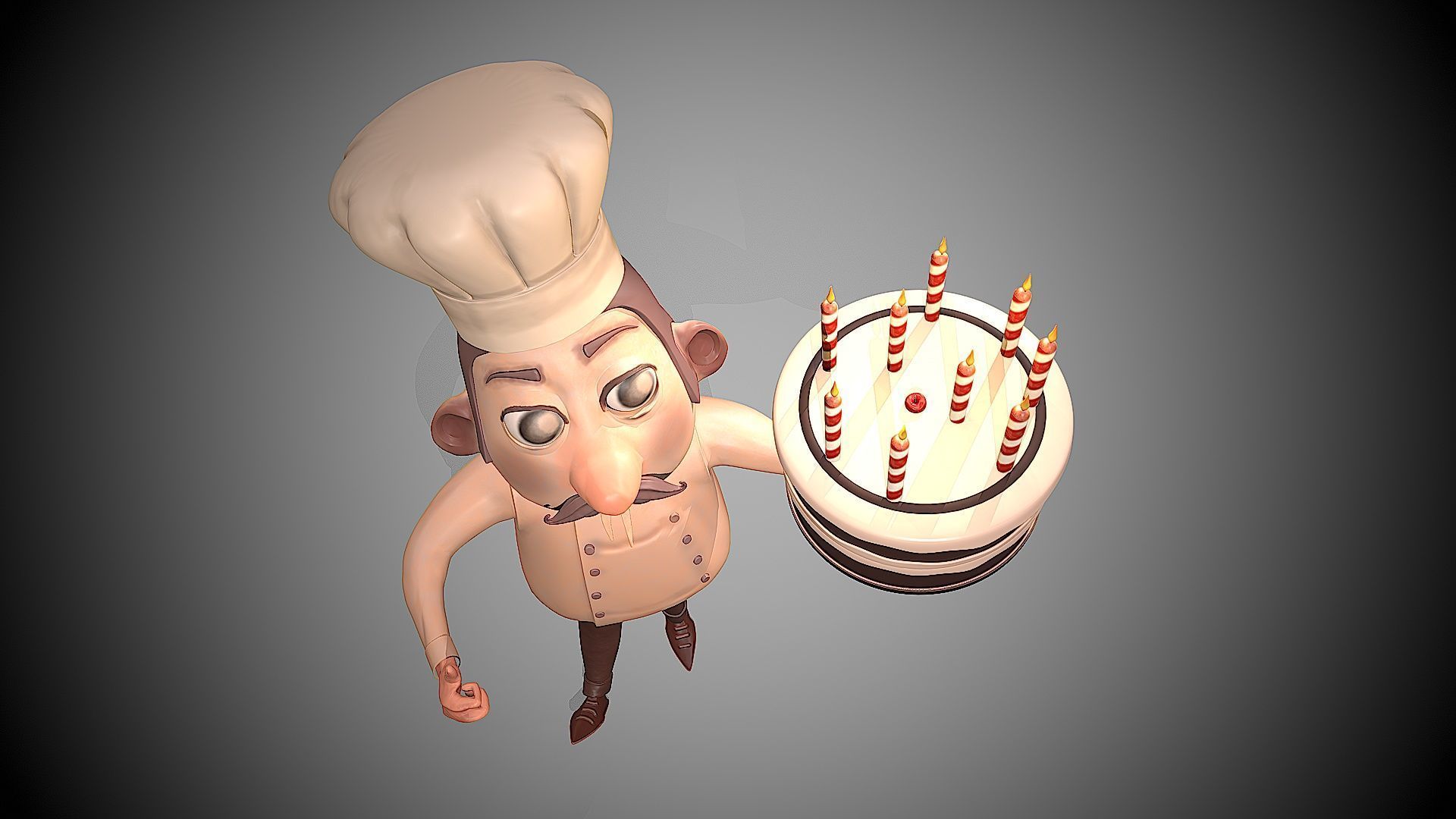 3D Cartoon Chef  3D model_7