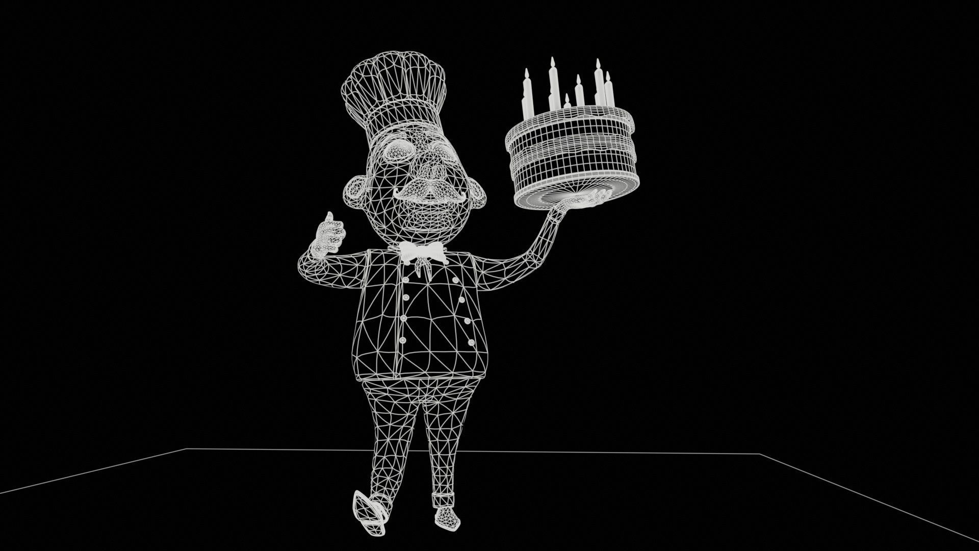 3D Cartoon Chef  3D model_9