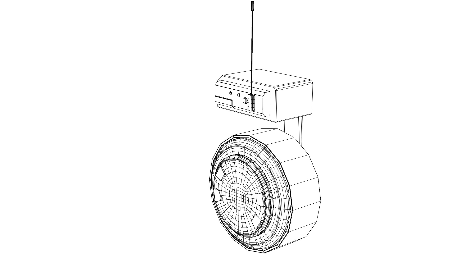 Wheel-robot Low-poly 3D model_14