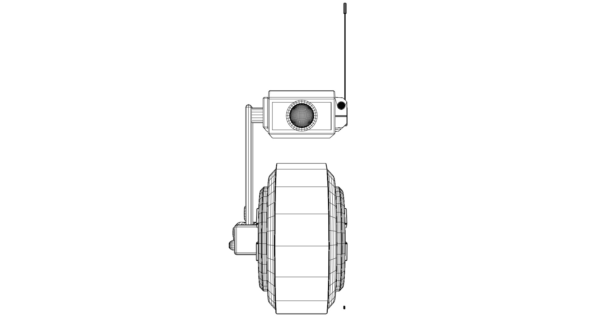 Wheel-robot Low-poly 3D model_15