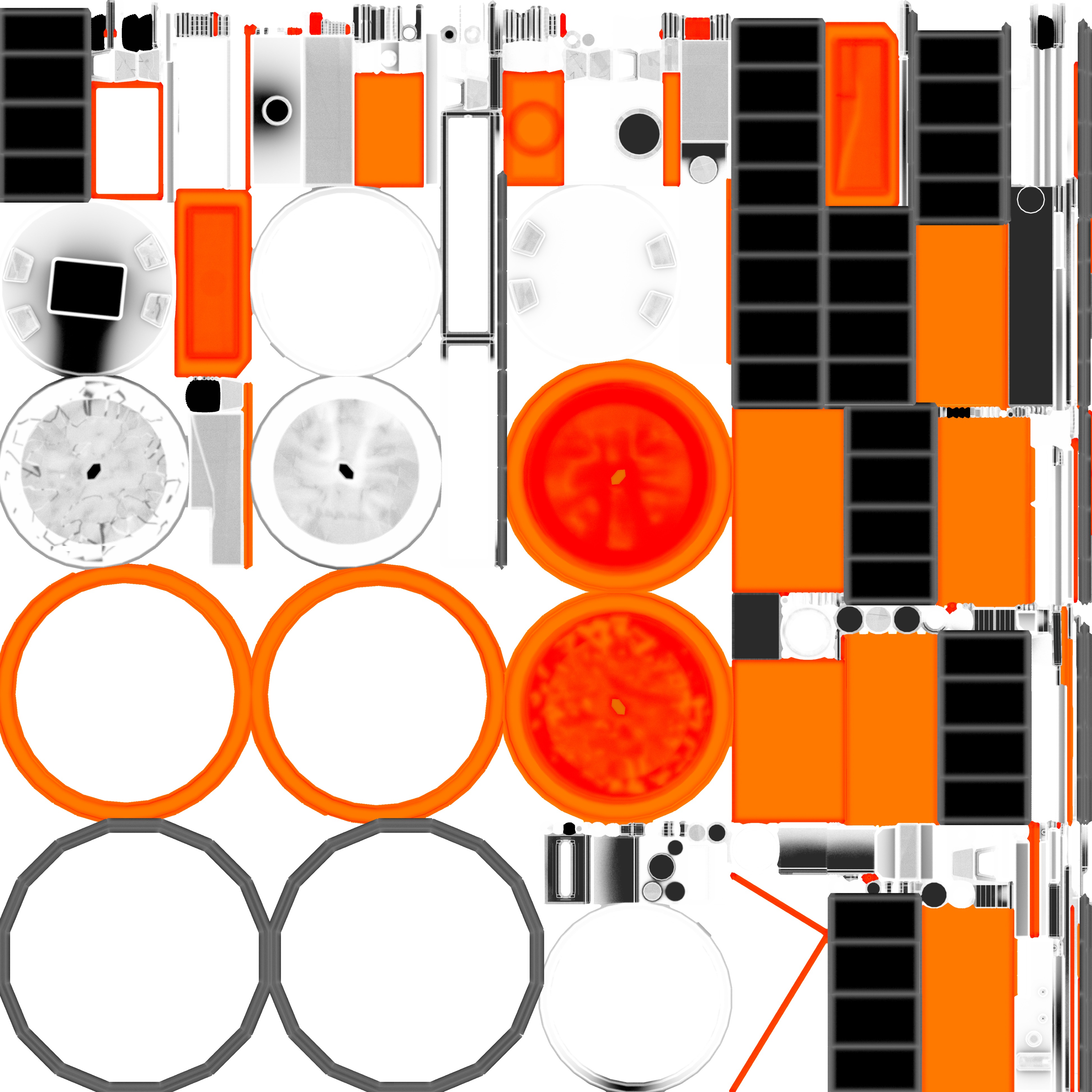 Wheel-robot Low-poly 3D model_19