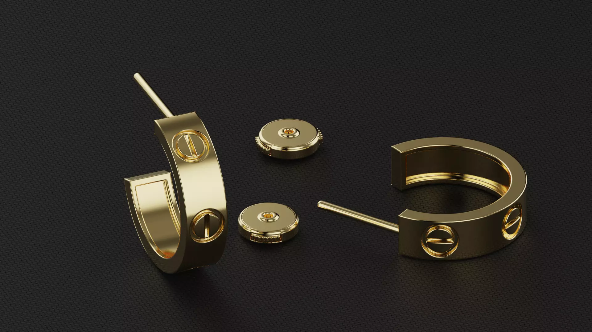 Love Earring 3D print model_0