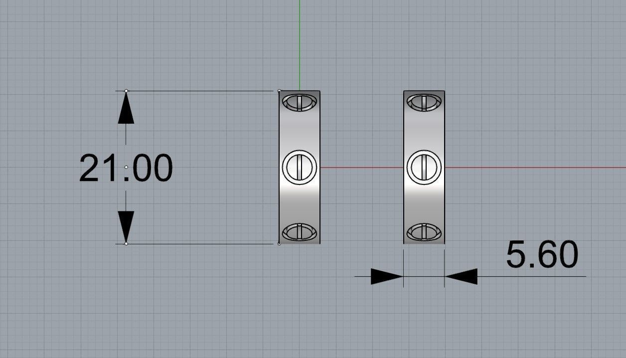 Love Earring 3D print model_3
