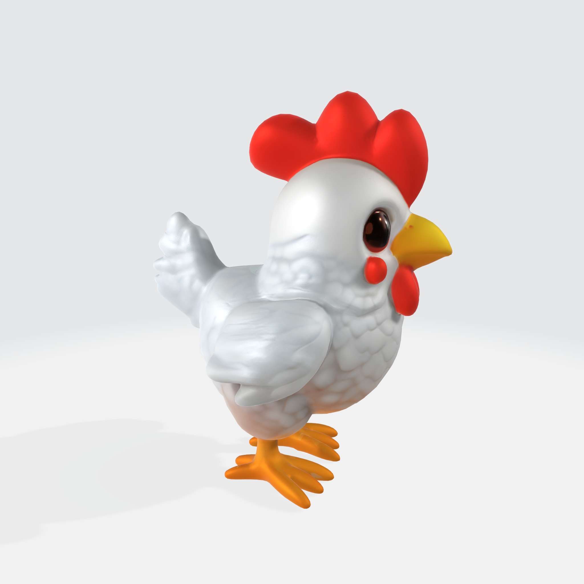 Cartoon Chicken 3D model_3