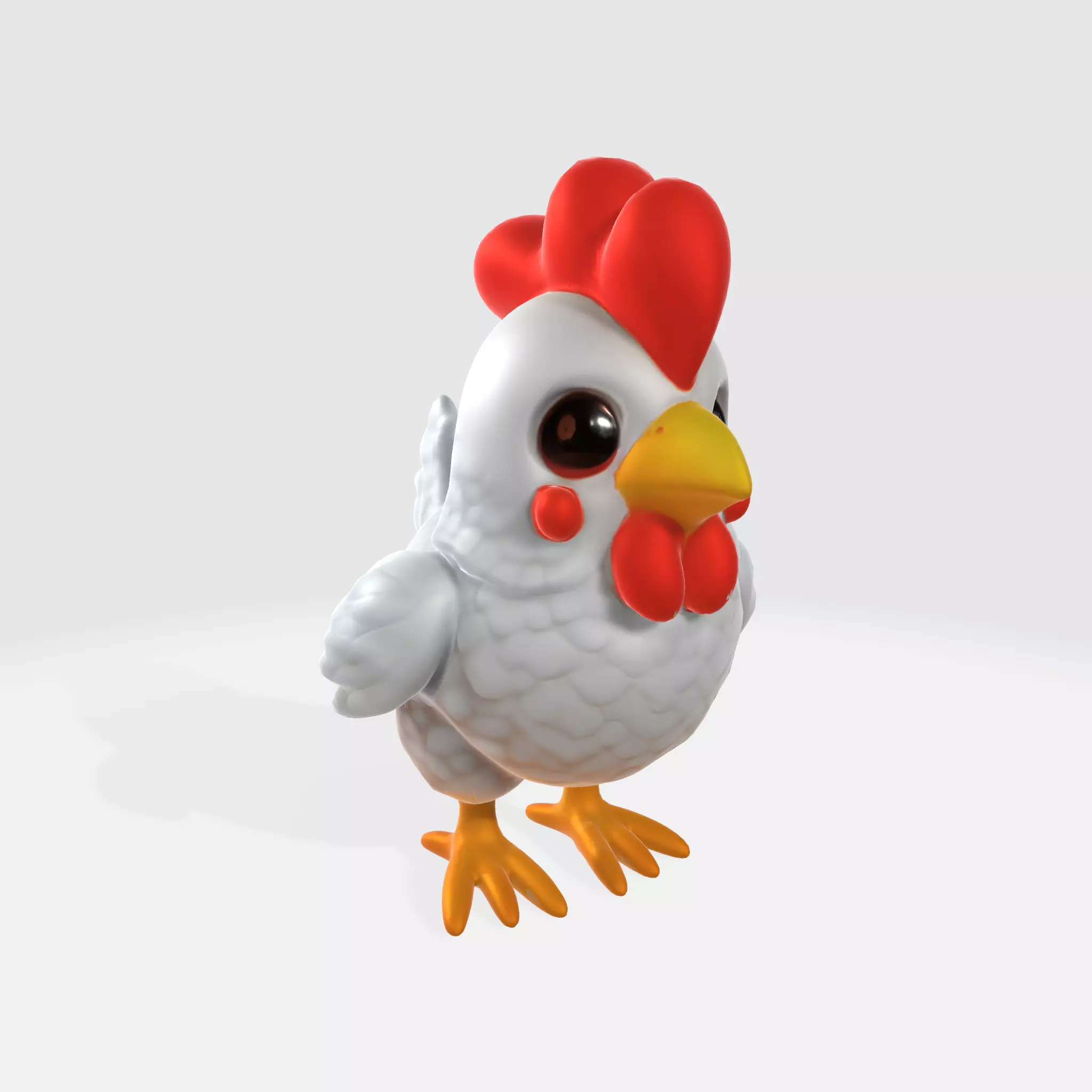 Cartoon Chicken 3D model_0