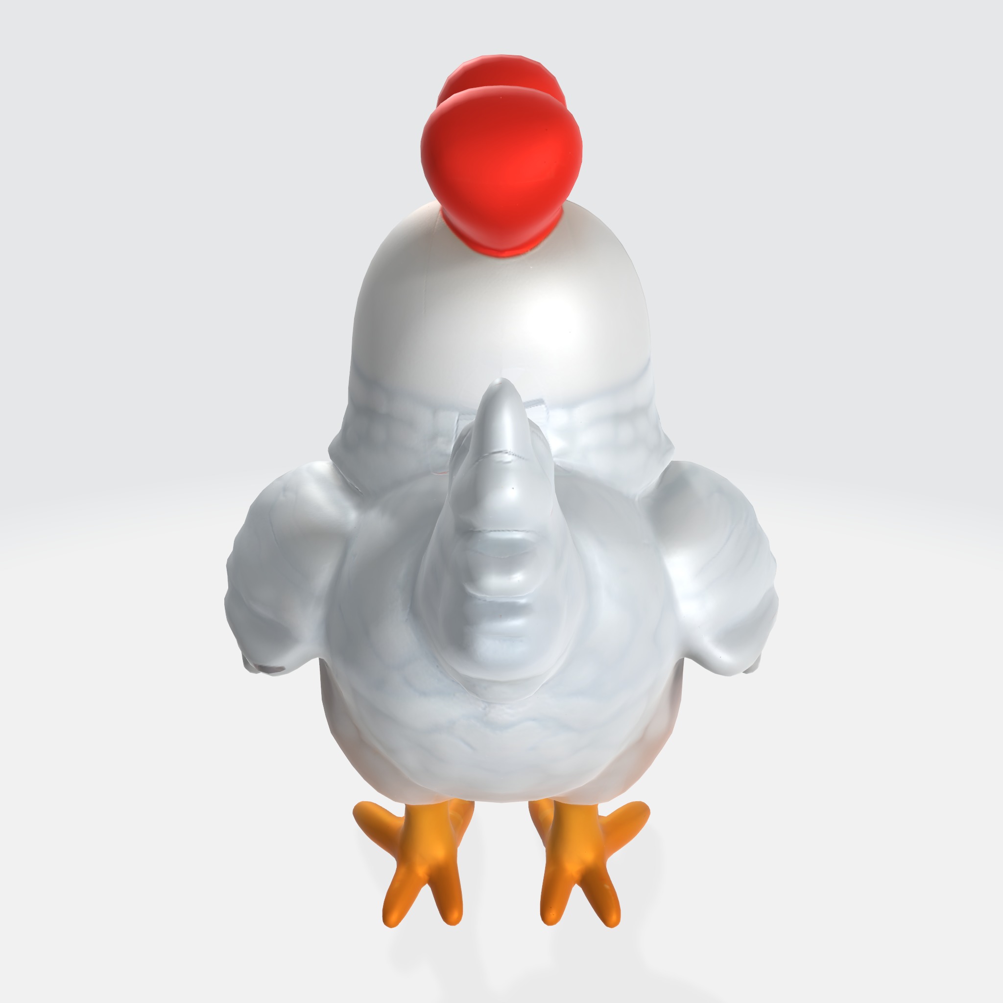 Cartoon Chicken 3D model_2