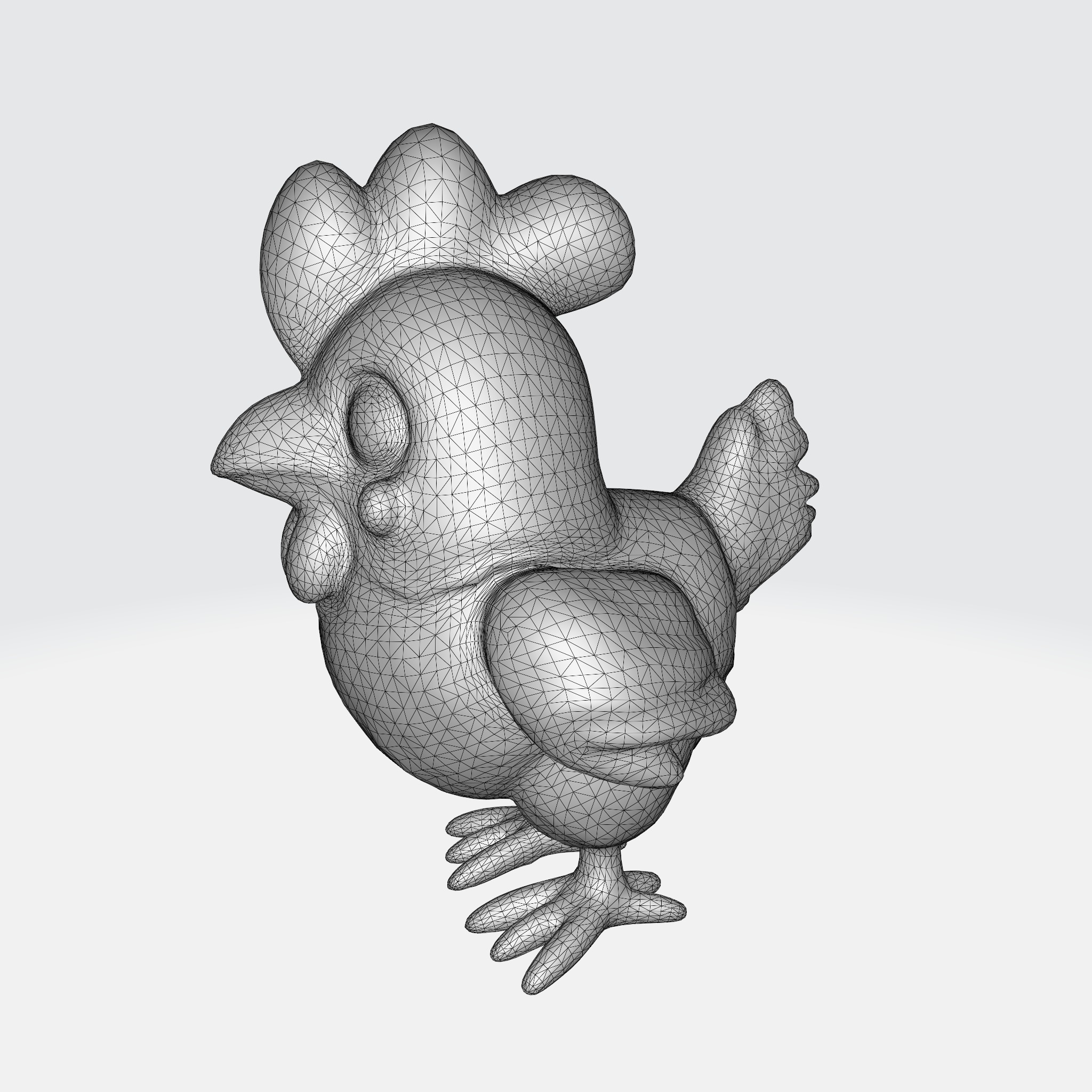Cartoon Chicken 3D model_8