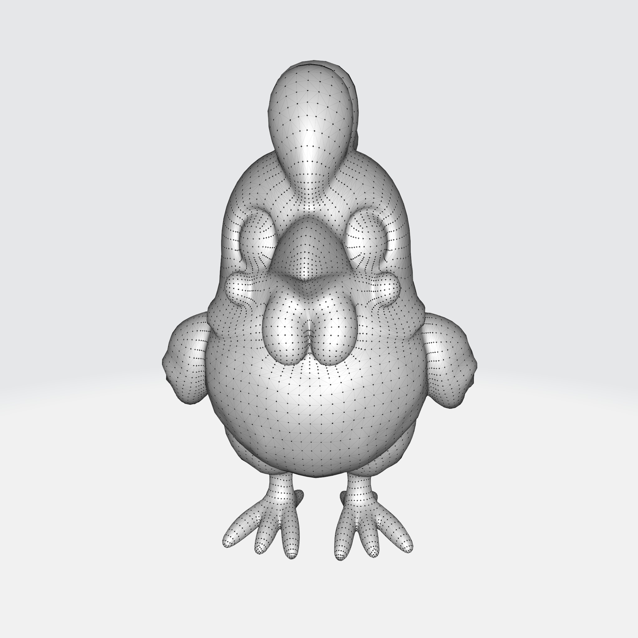 Cartoon Chicken 3D model_10