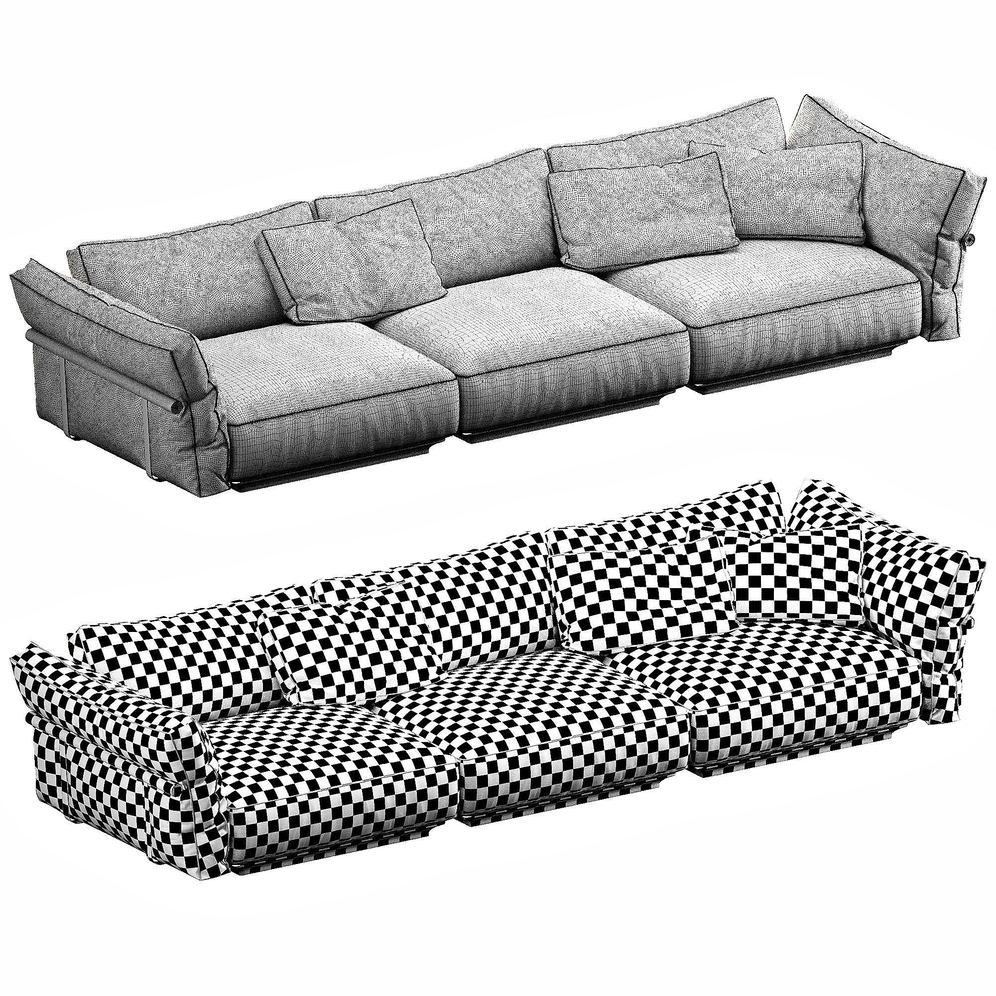 Flexform Camelot 3D model_12