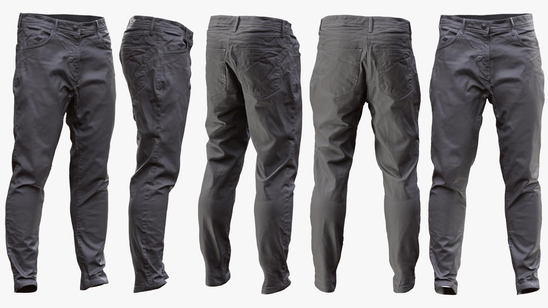 Pants 5 - All MH Bodies and UE5 Skeletons - Rigged Low-poly 3D model_4