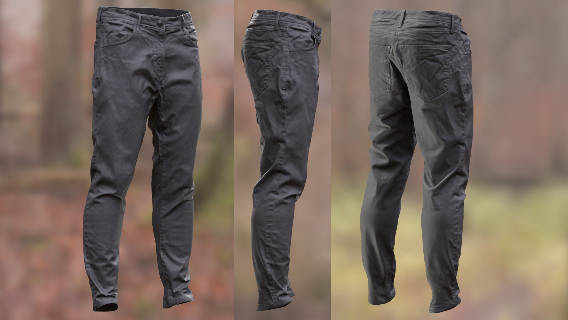 Pants 5 - All MH Bodies and UE5 Skeletons - Rigged Low-poly 3D model_6