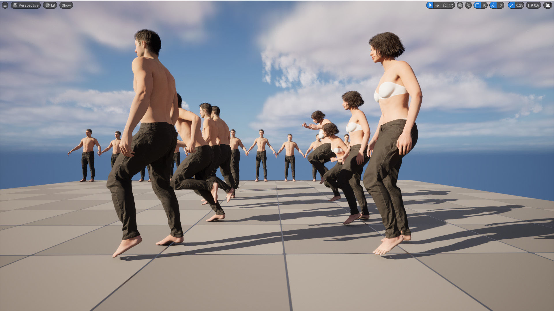 Pants 5 - All MH Bodies and UE5 Skeletons - Rigged Low-poly 3D model_16