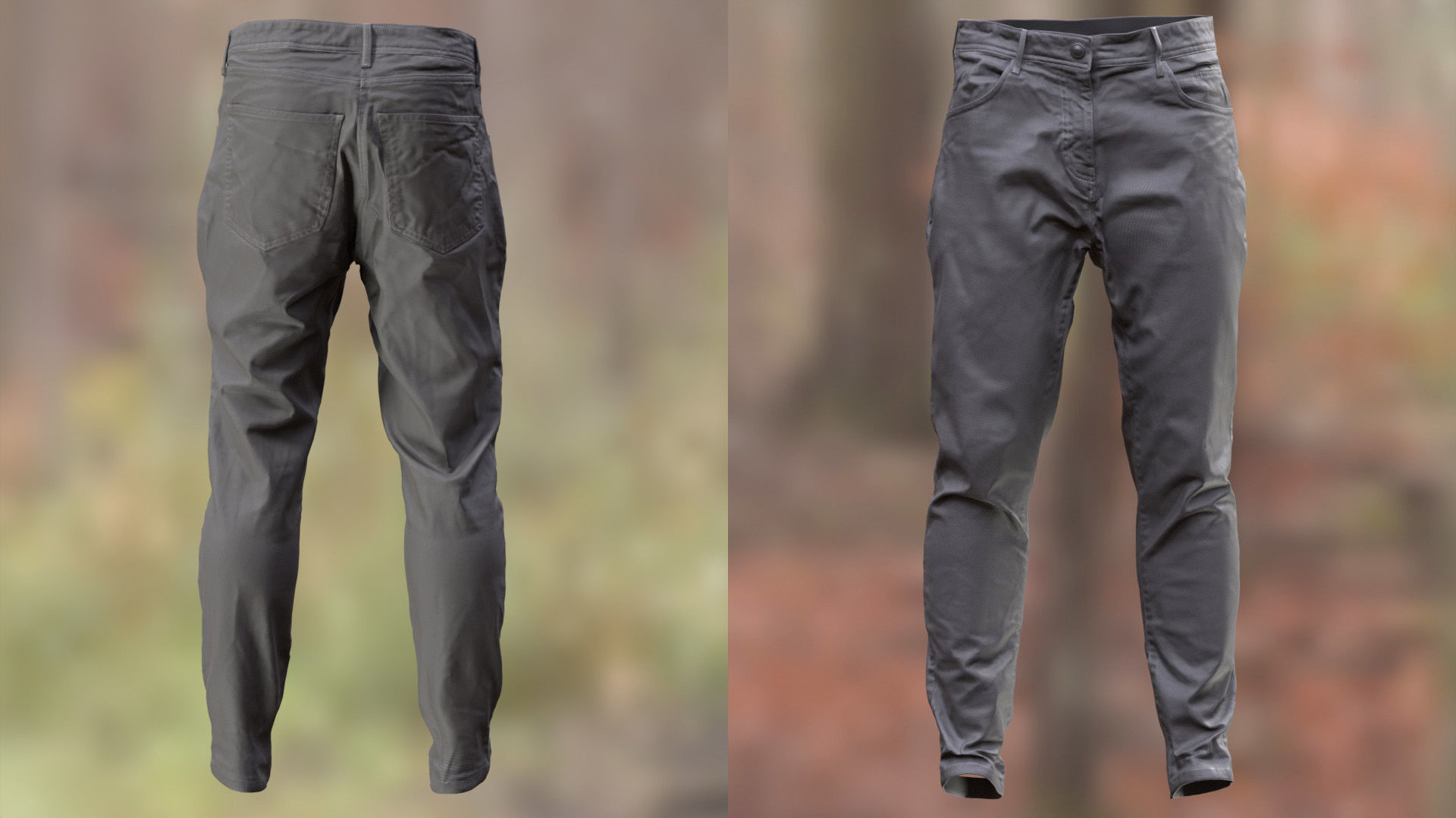 Pants 5 - All MH Bodies and UE5 Skeletons - Rigged Low-poly 3D model_8