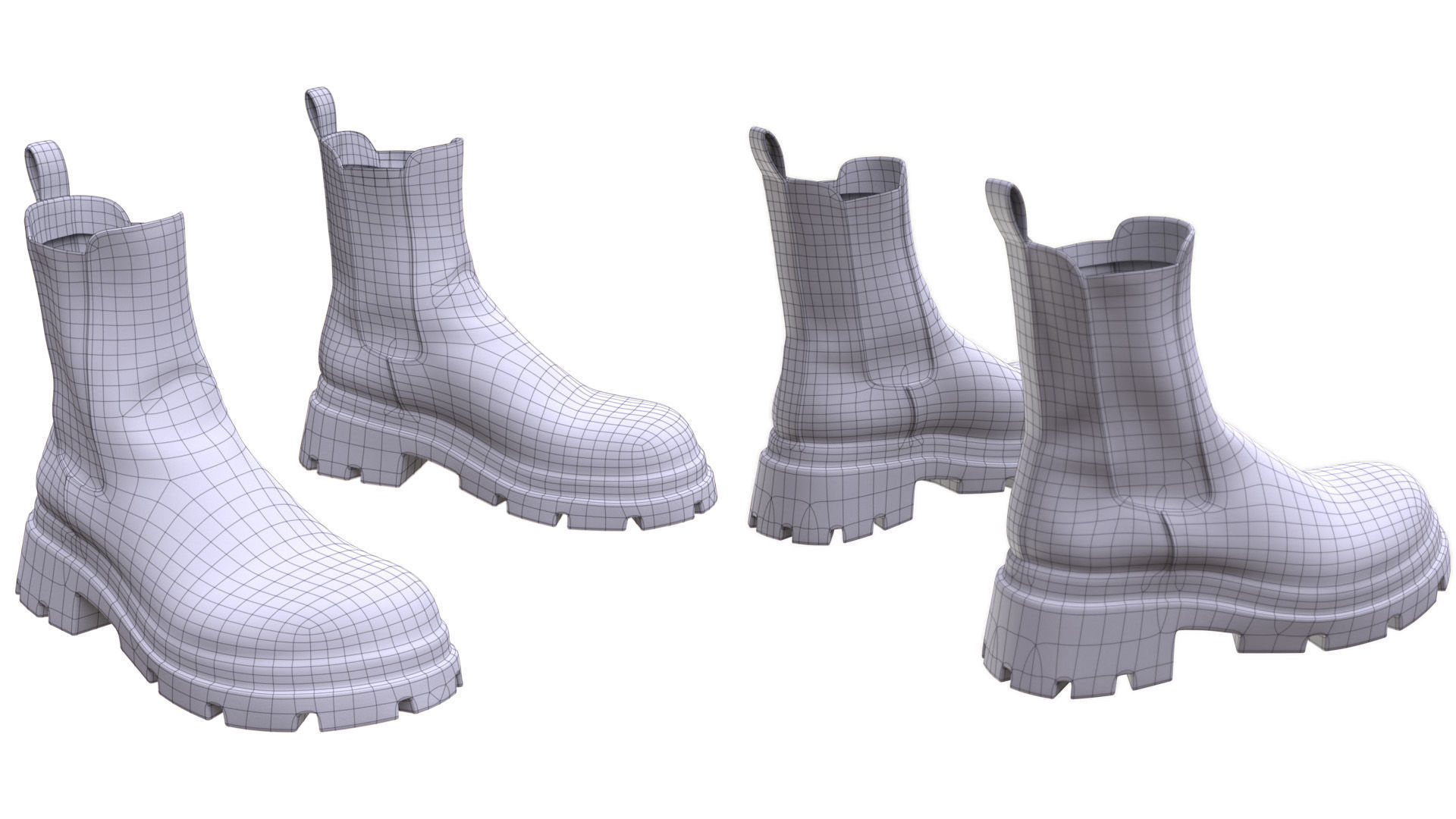 Boots 59 - All MH Bodies and UE5 Skeletons - Rigged Low-poly 3D model_21