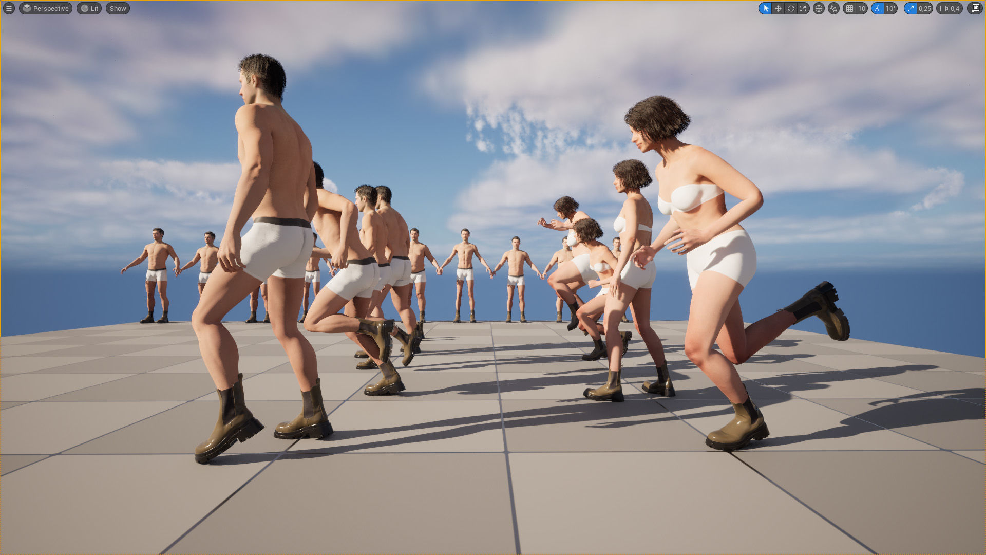 Boots 59 - All MH Bodies and UE5 Skeletons - Rigged Low-poly 3D model_18