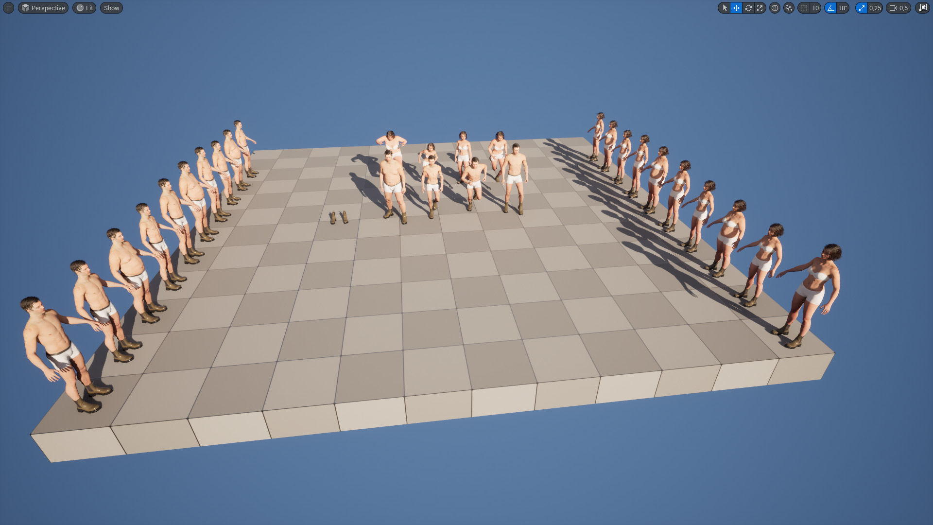 Boots 59 - All MH Bodies and UE5 Skeletons - Rigged Low-poly 3D model_5