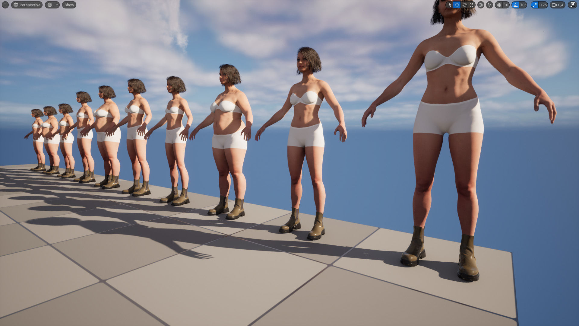 Boots 59 - All MH Bodies and UE5 Skeletons - Rigged Low-poly 3D model_17