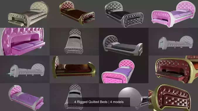 4 Rigged Quilted Beds