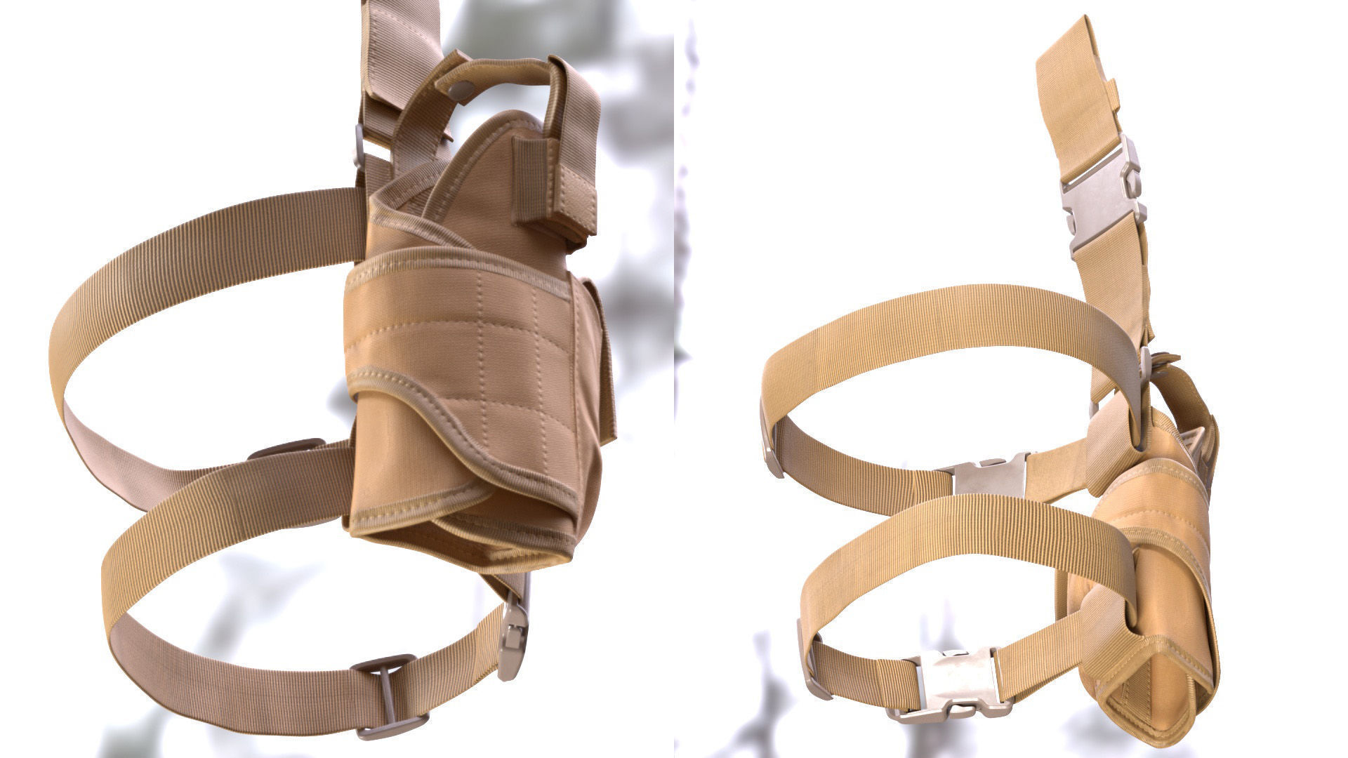 Tactical Holster 18 - All MH Bodies and UE5 Skeletons - Rigged Low-poly 3D model_9