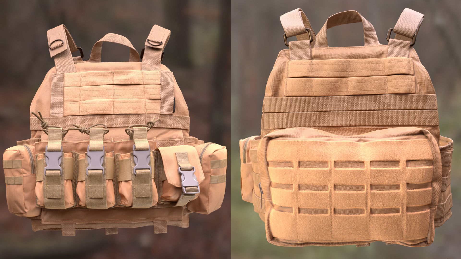 Plate Carrier 18 - All MH Bodies and UE5 Skeletons - Rigged Low-poly 3D model_7