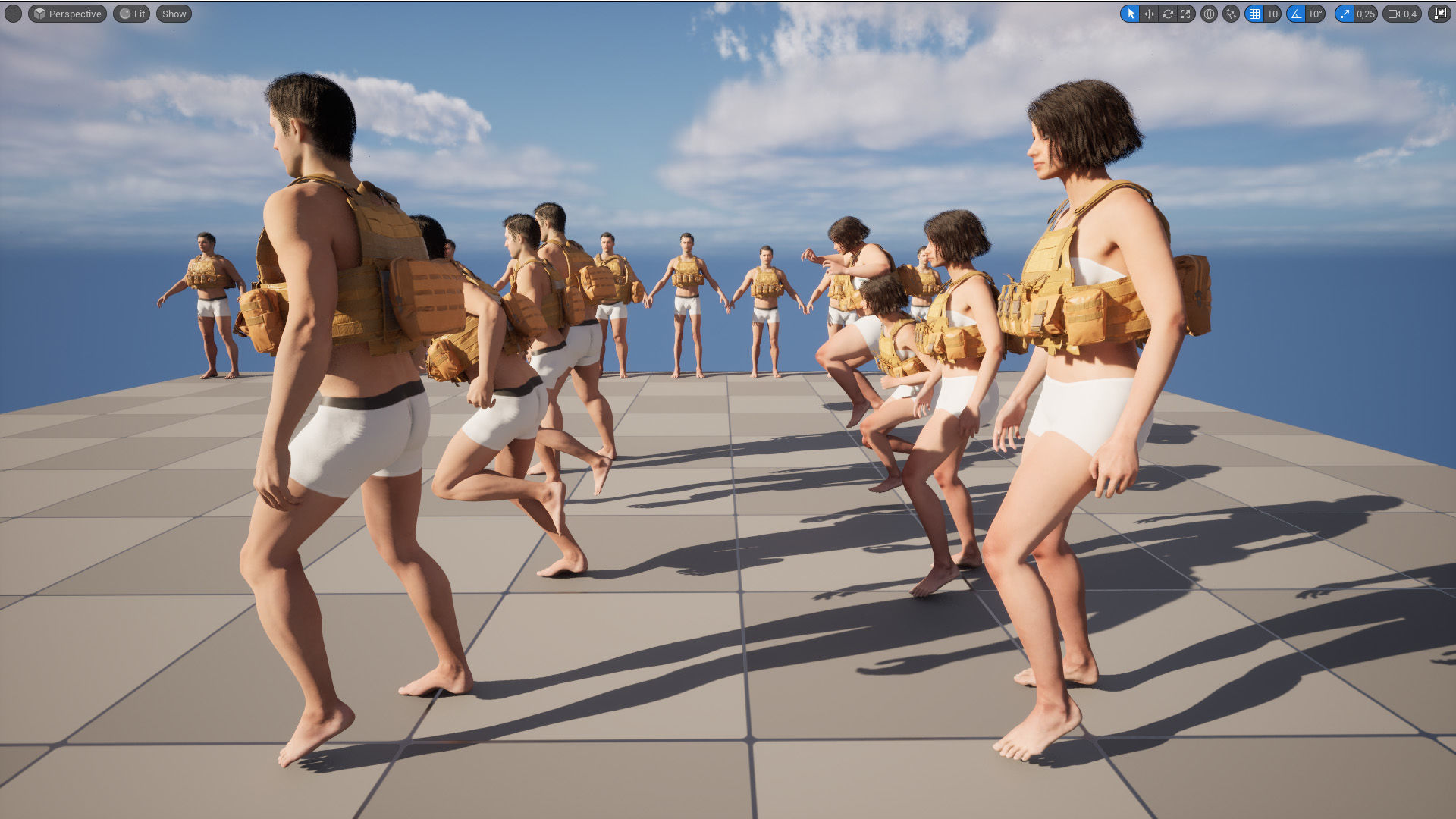 Plate Carrier 18 - All MH Bodies and UE5 Skeletons - Rigged Low-poly 3D model_18