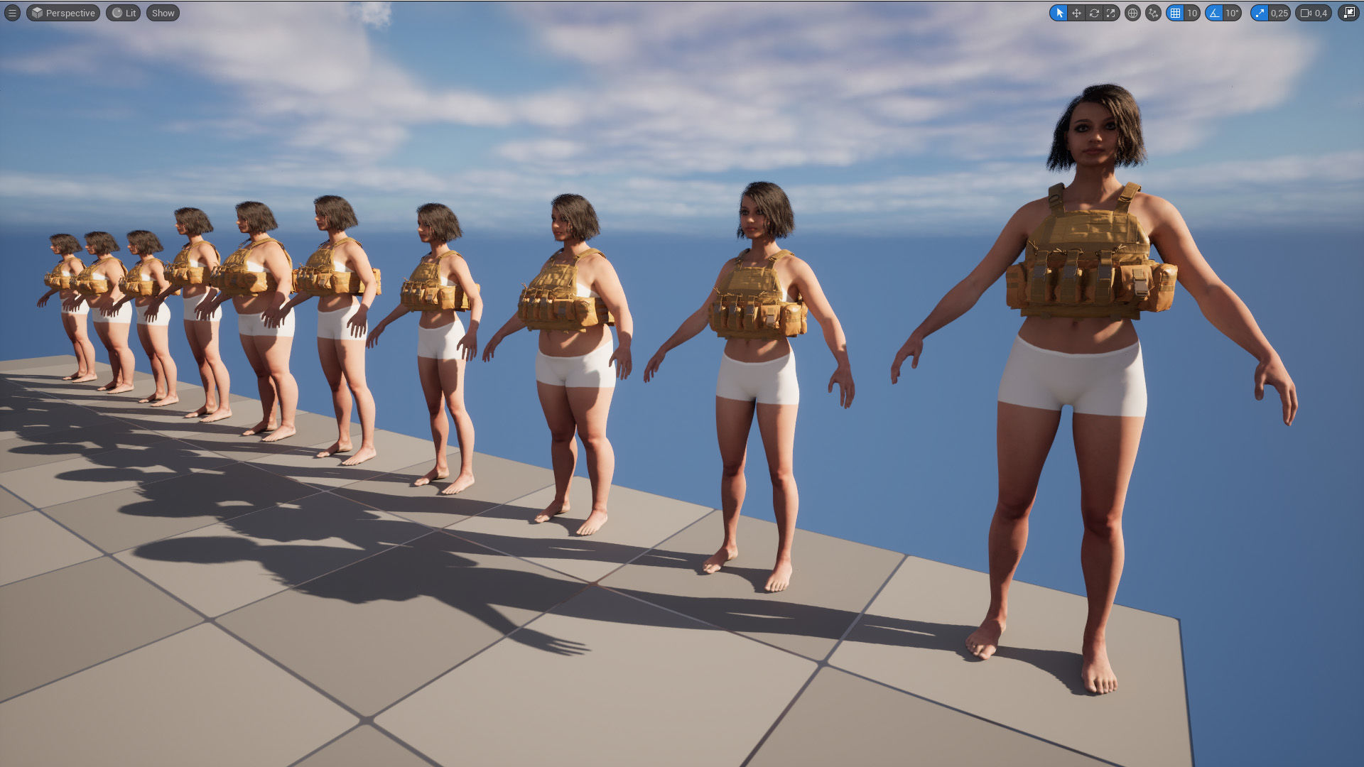 Plate Carrier 18 - All MH Bodies and UE5 Skeletons - Rigged Low-poly 3D model_17