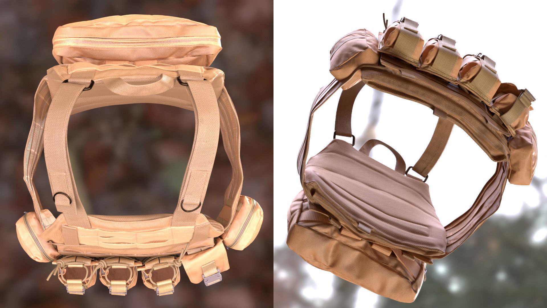 Plate Carrier 18 - All MH Bodies and UE5 Skeletons - Rigged Low-poly 3D model_12