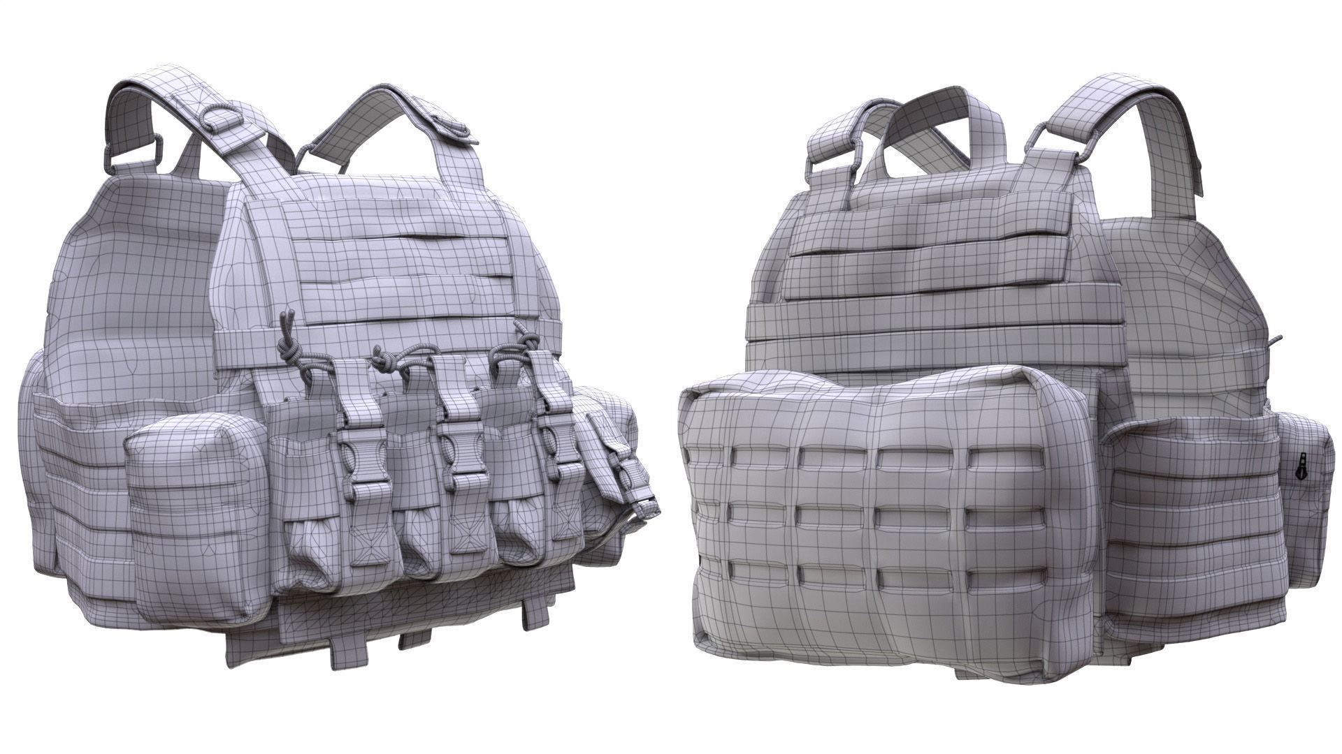 Plate Carrier 18 - All MH Bodies and UE5 Skeletons - Rigged Low-poly 3D model_21